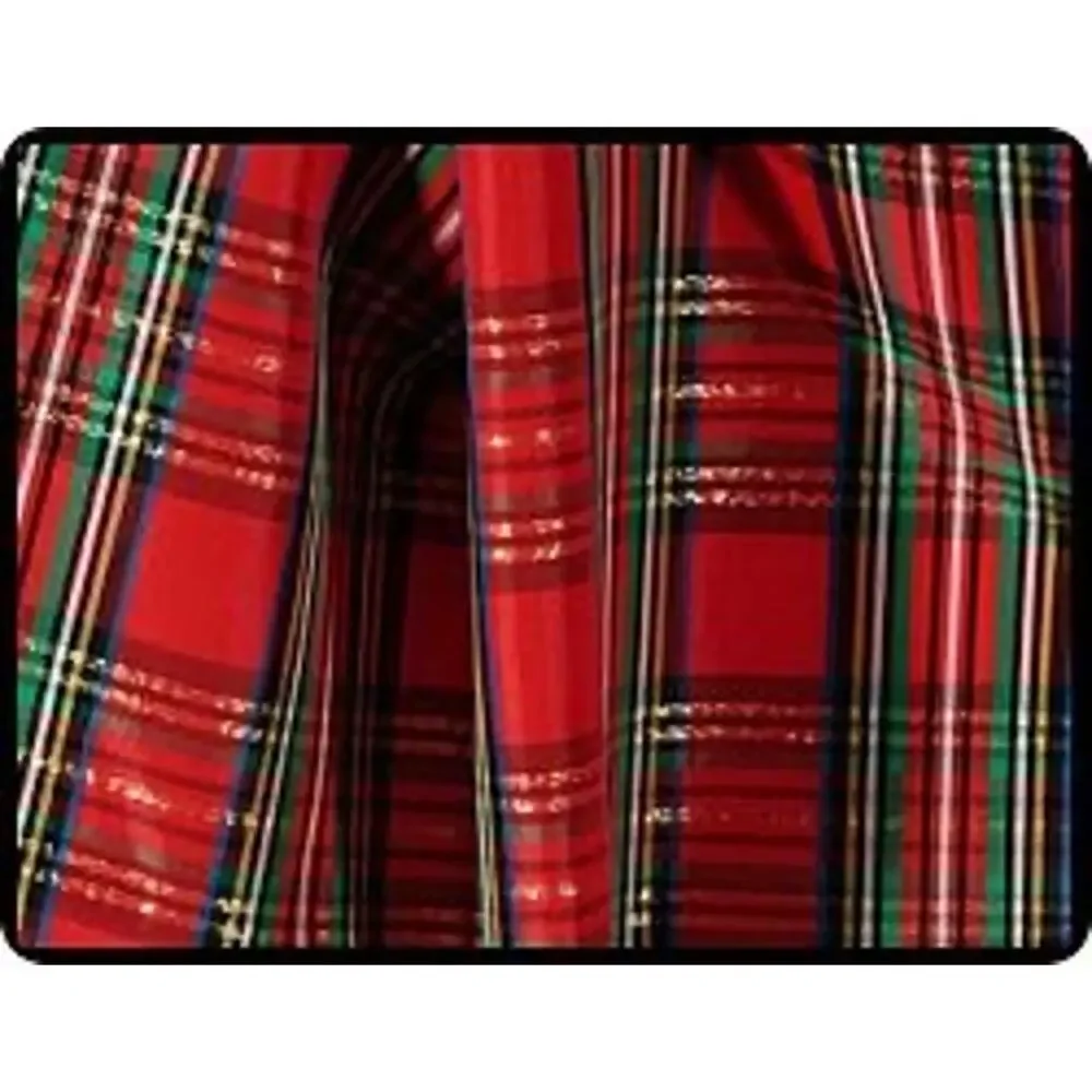 Green and Red Plaid Tablecloth